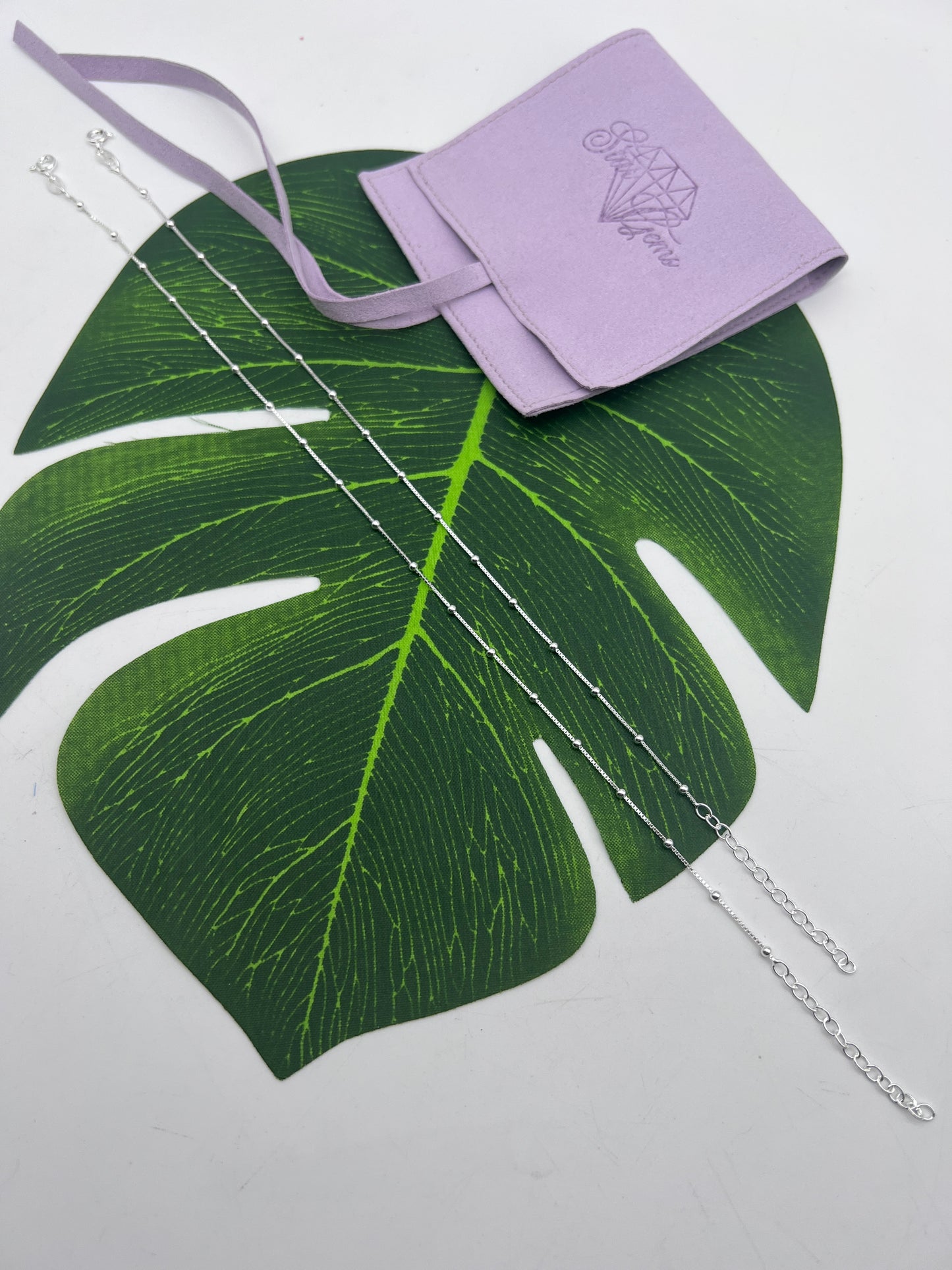 Satellite Anklet - 925 Sterling Silver & 18K Gold