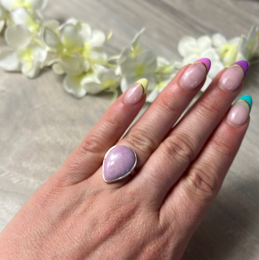 Phosphosiderite 925 Silver Ring - Size L 1/2