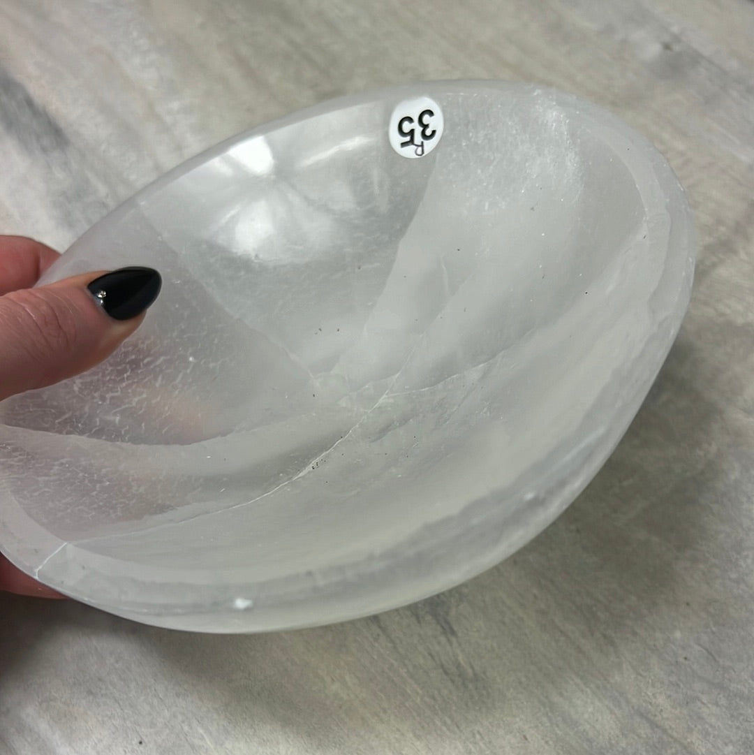XL Round Selenite Charge Charging Bowl