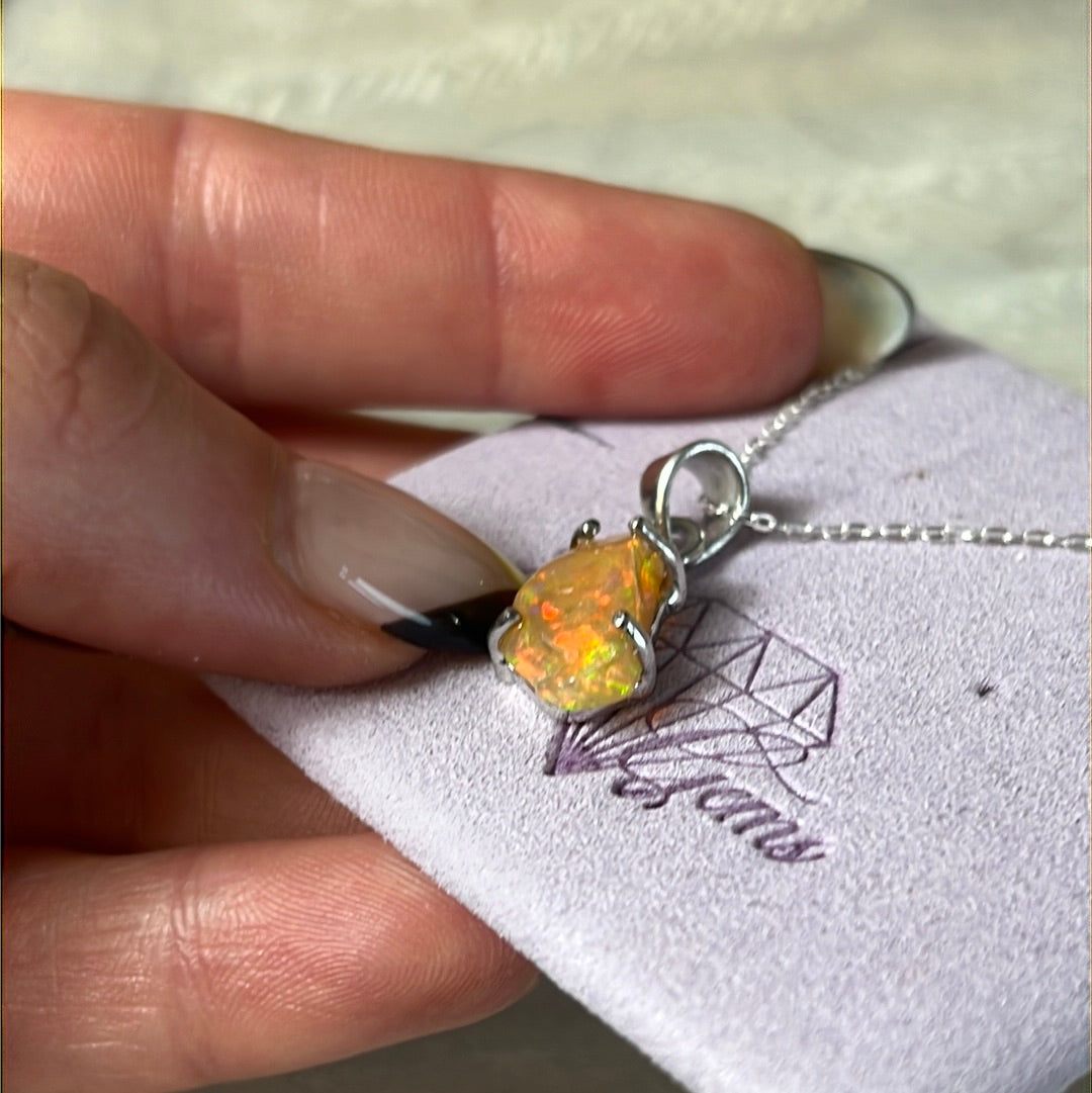 Ethiopian Opal 925 Sterling Pendant
