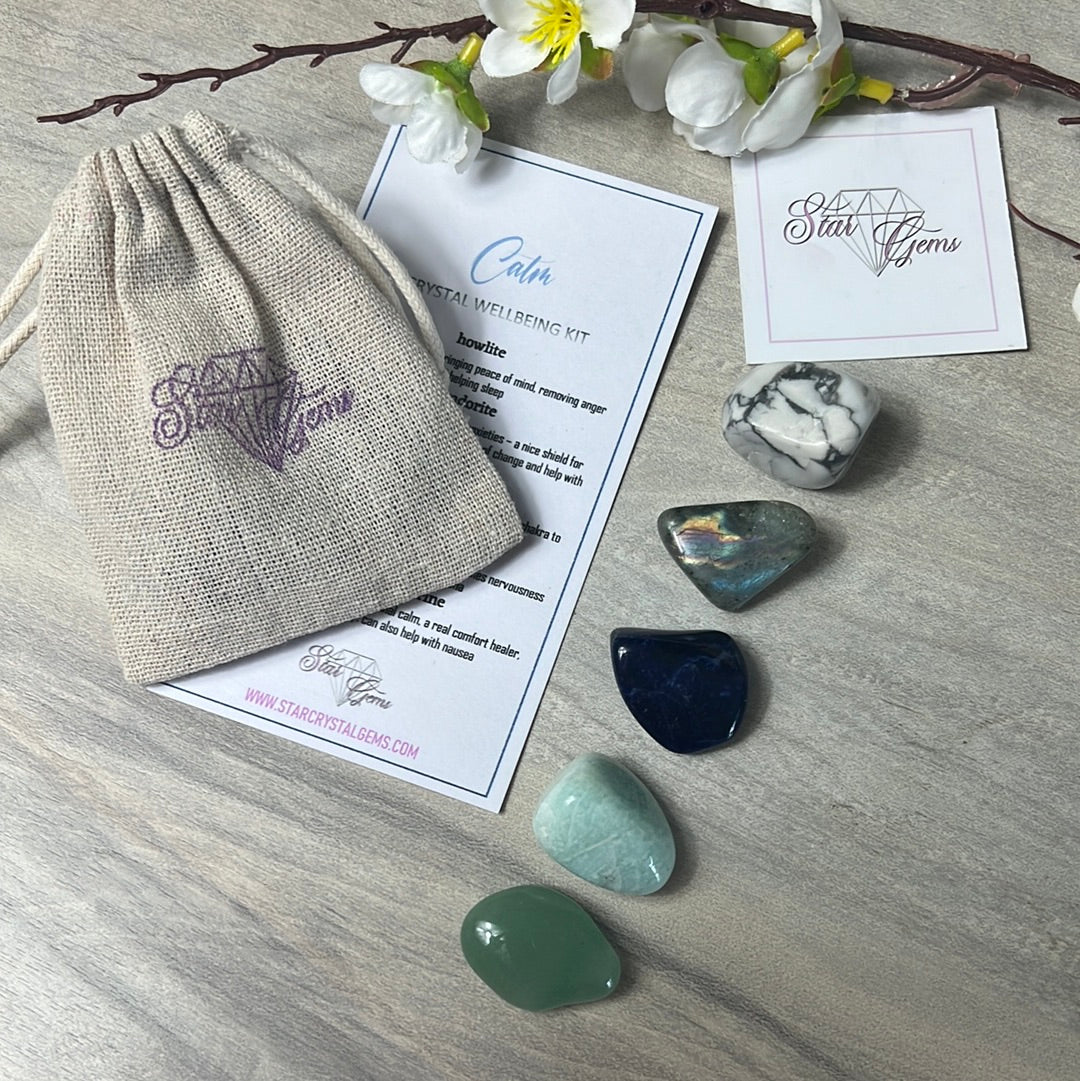 Starcrystalgems - Calm Anxiety Worry - Tumblestone Kit