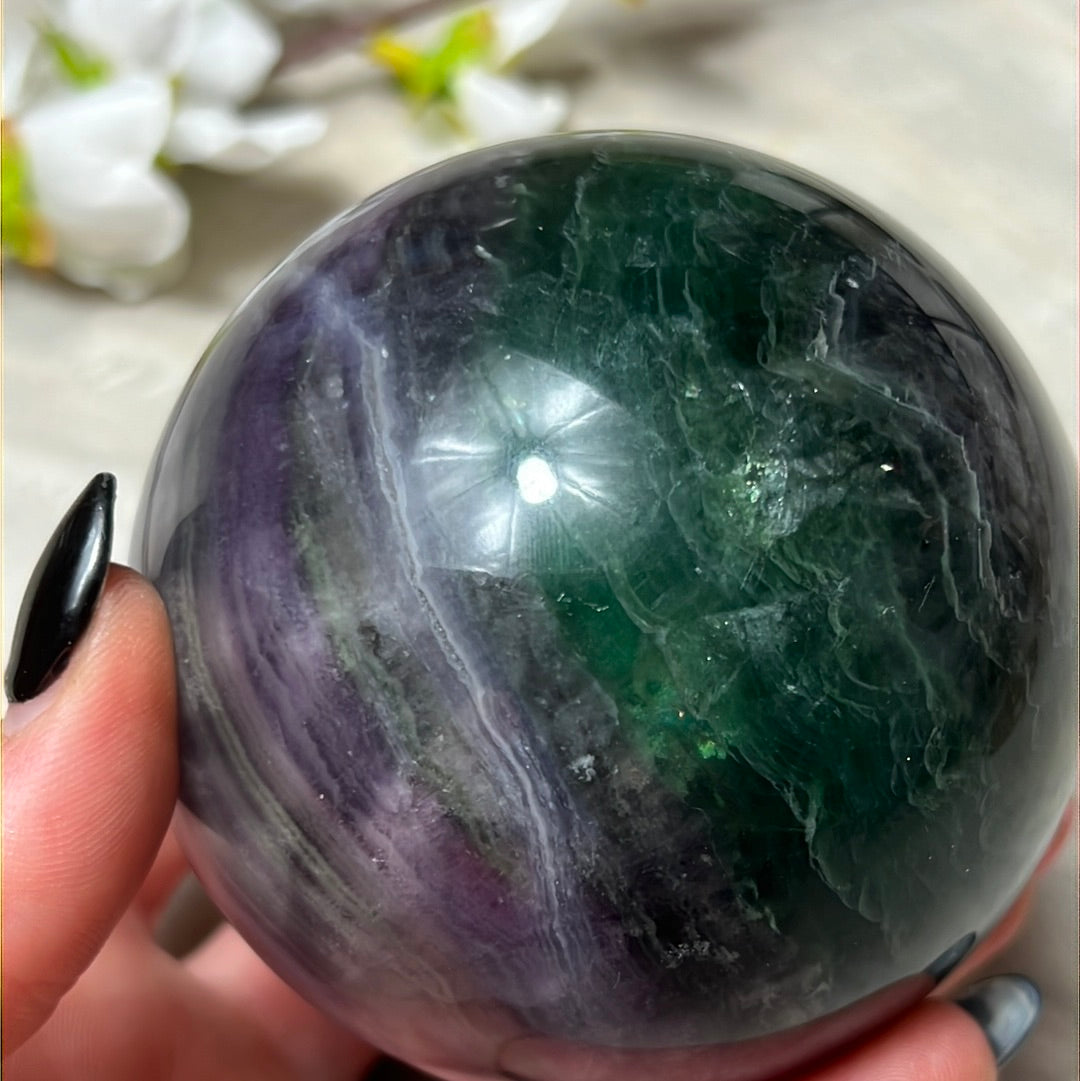 Silky Fluorite Sphere