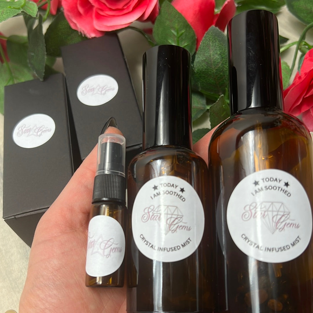 StarCrystalGems - TODAY I am Soothed - Natural Crystal Infused Mist -Dragons Blood Spray