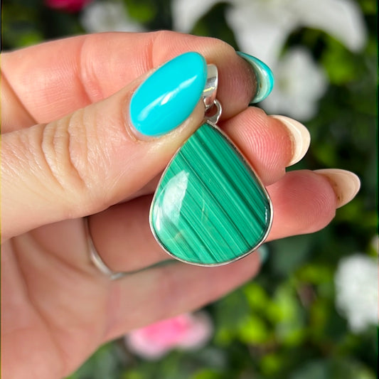 Malachite 925 Sterling Silver Pendant