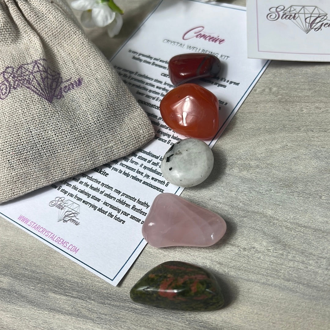 Starcrystalgems - Conceive Fertility Tumblestone Kit