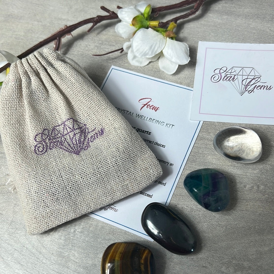 Starcrystalgems - Focus Exam Study Tumblestone Kit