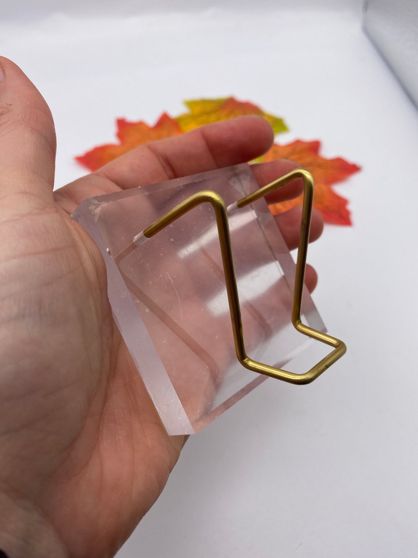 Plastic Perspex Arm Gold Display Stand