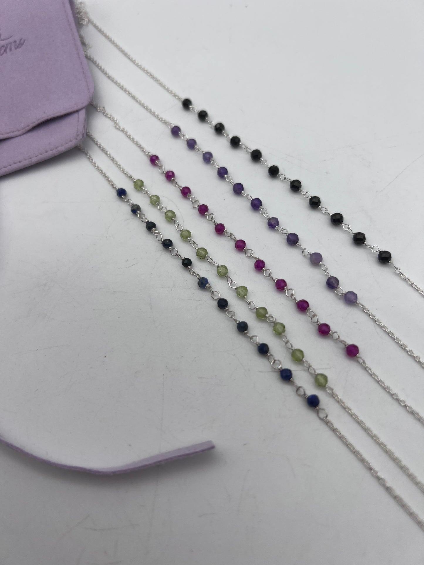 Crystal Twist Anklet - 925 Sterling Silver