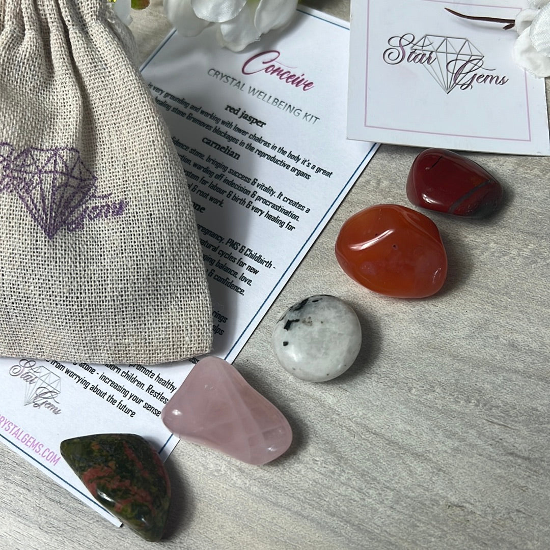 Starcrystalgems - Conceive Fertility Tumblestone Kit
