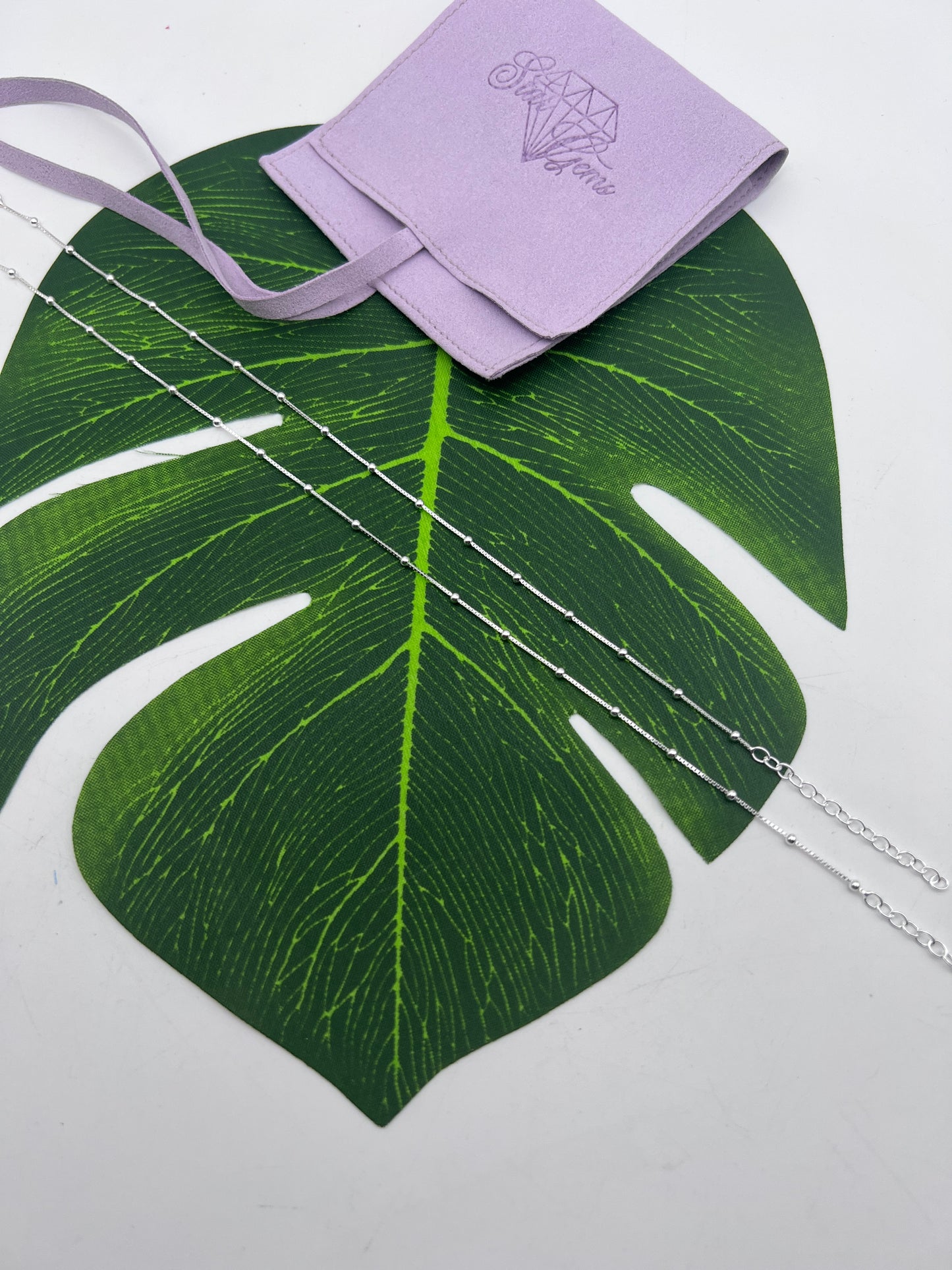 Satellite Anklet - 925 Sterling Silver & 18K Gold