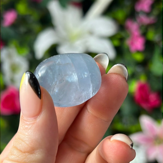 Celestite tumble tumblestone - rare