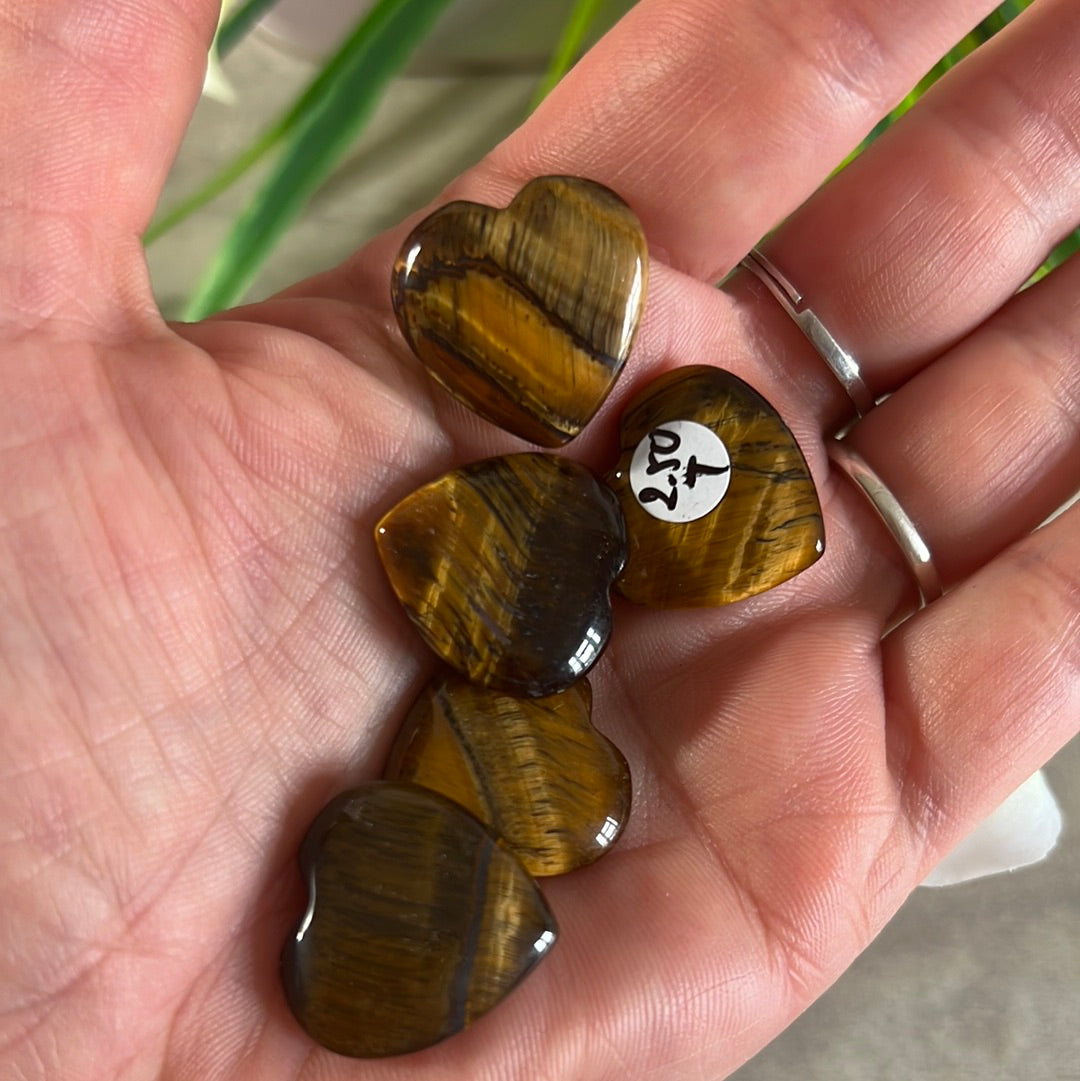 Tigers Eye Mini Heart