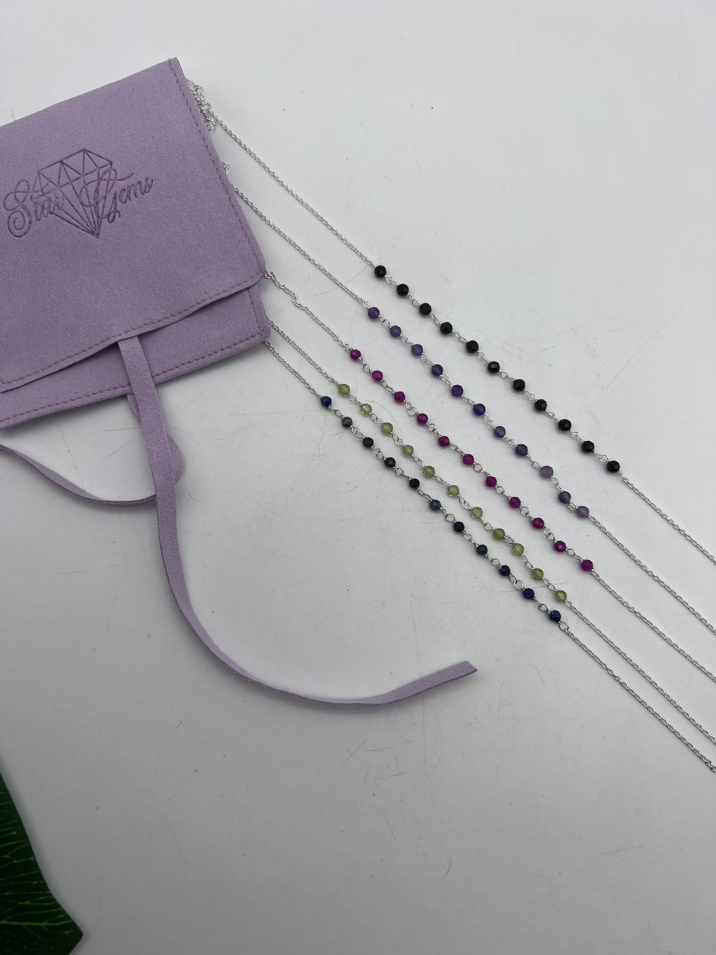 Crystal Twist Anklet - 925 Sterling Silver