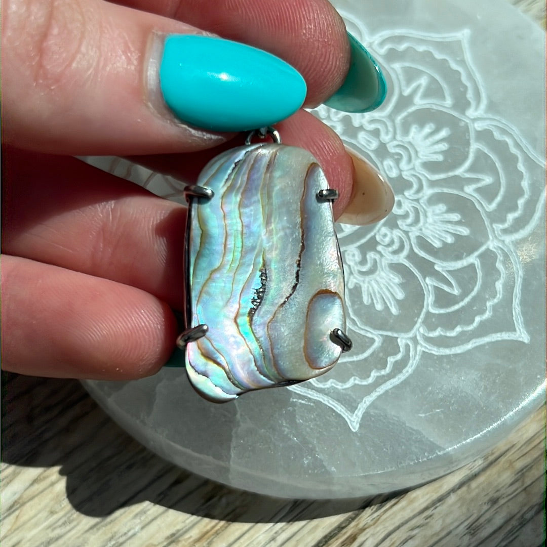 Paua Shell 925 Sterling Pendant