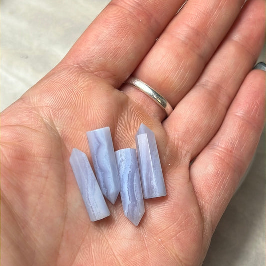 Baby Blue Lace Agate Tower Point