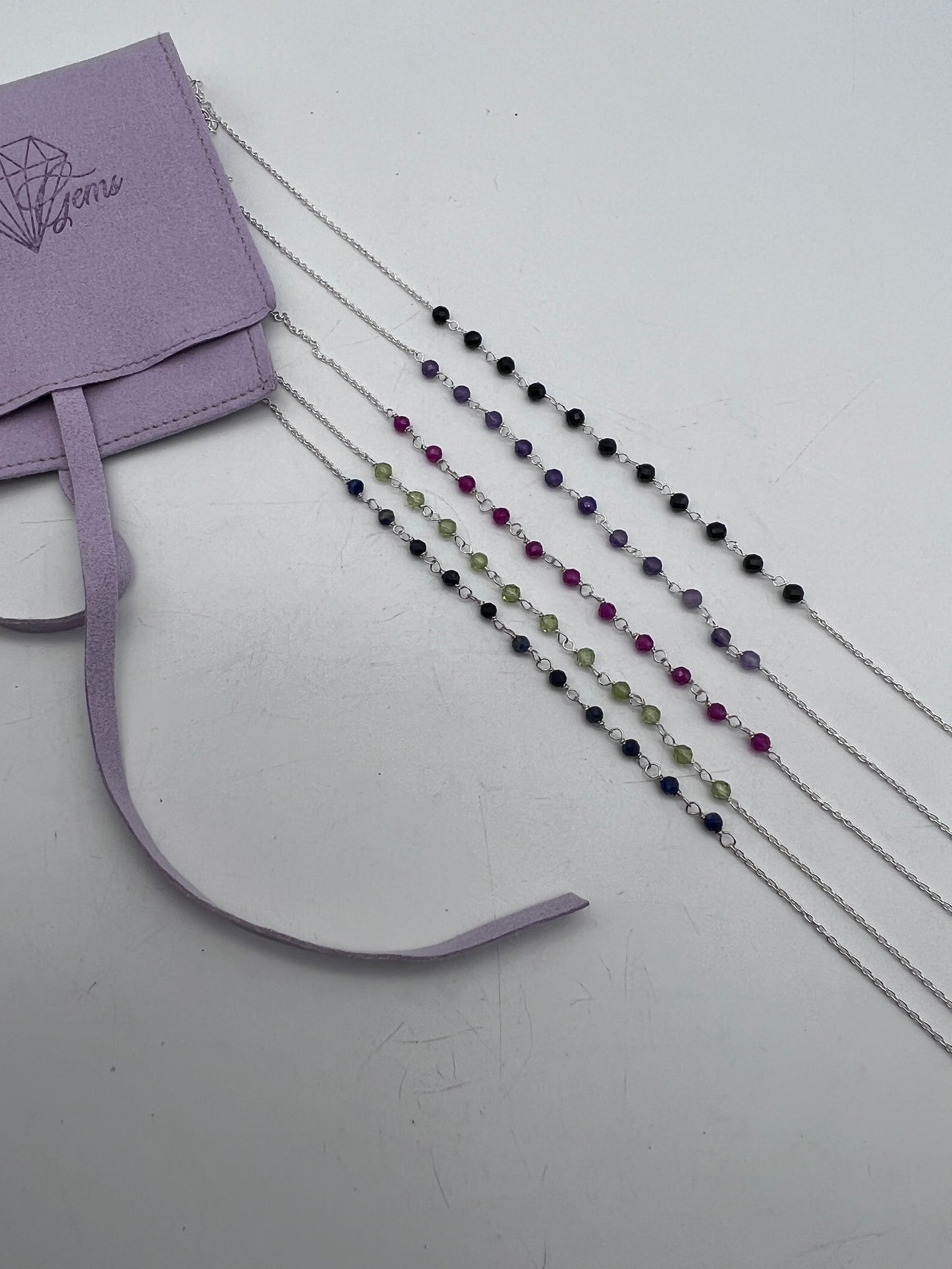 Crystal Twist Anklet - 925 Sterling Silver