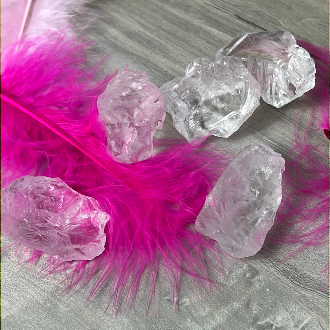 Raw Clear Quartz piece  Tumble Tumblestone