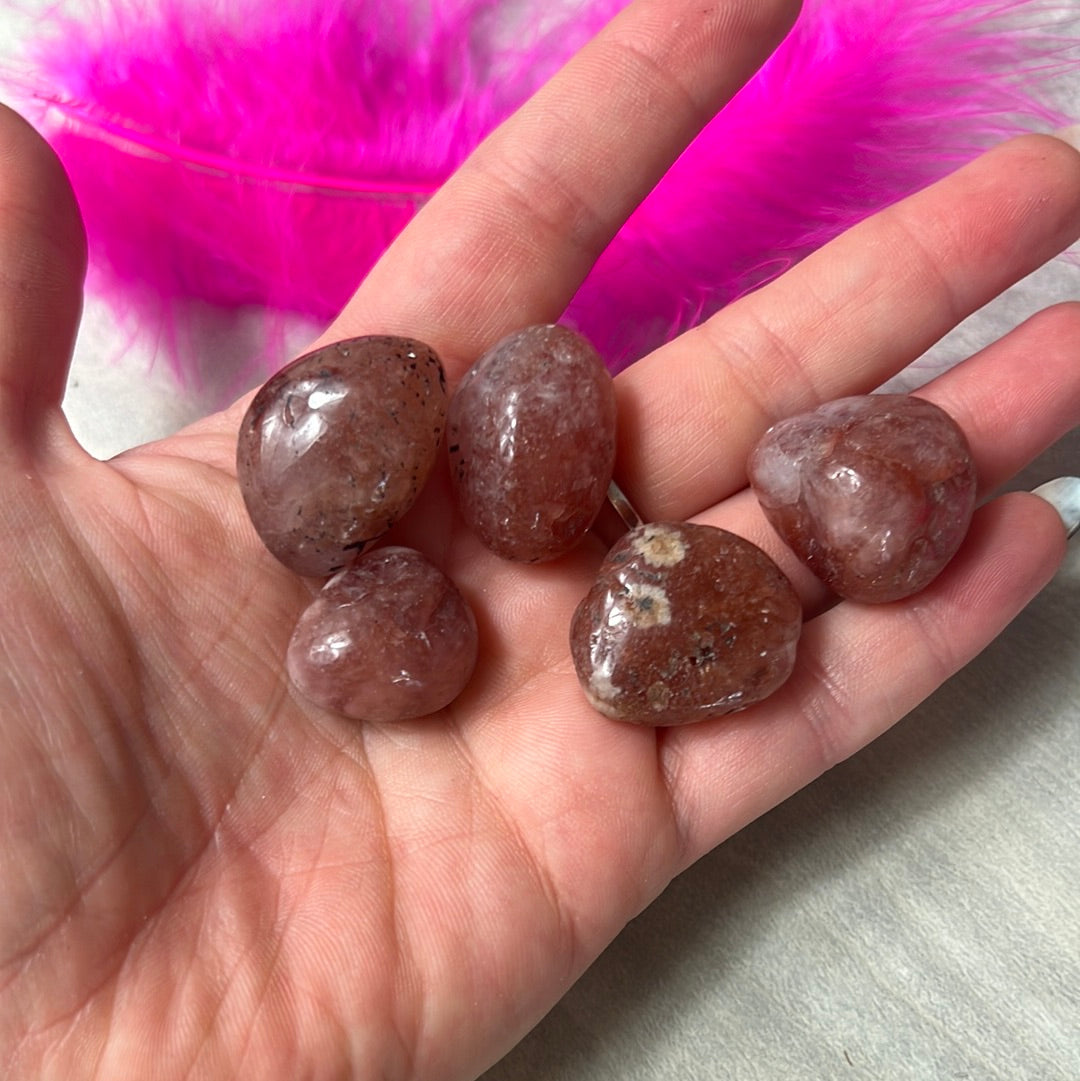 Pink Amethyst small Polished Tumble Tumblestone