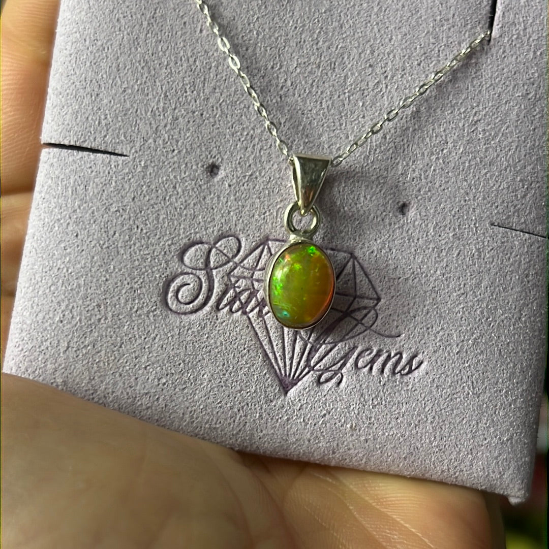 Ethiopian Opal 925 Sterling Pendant
