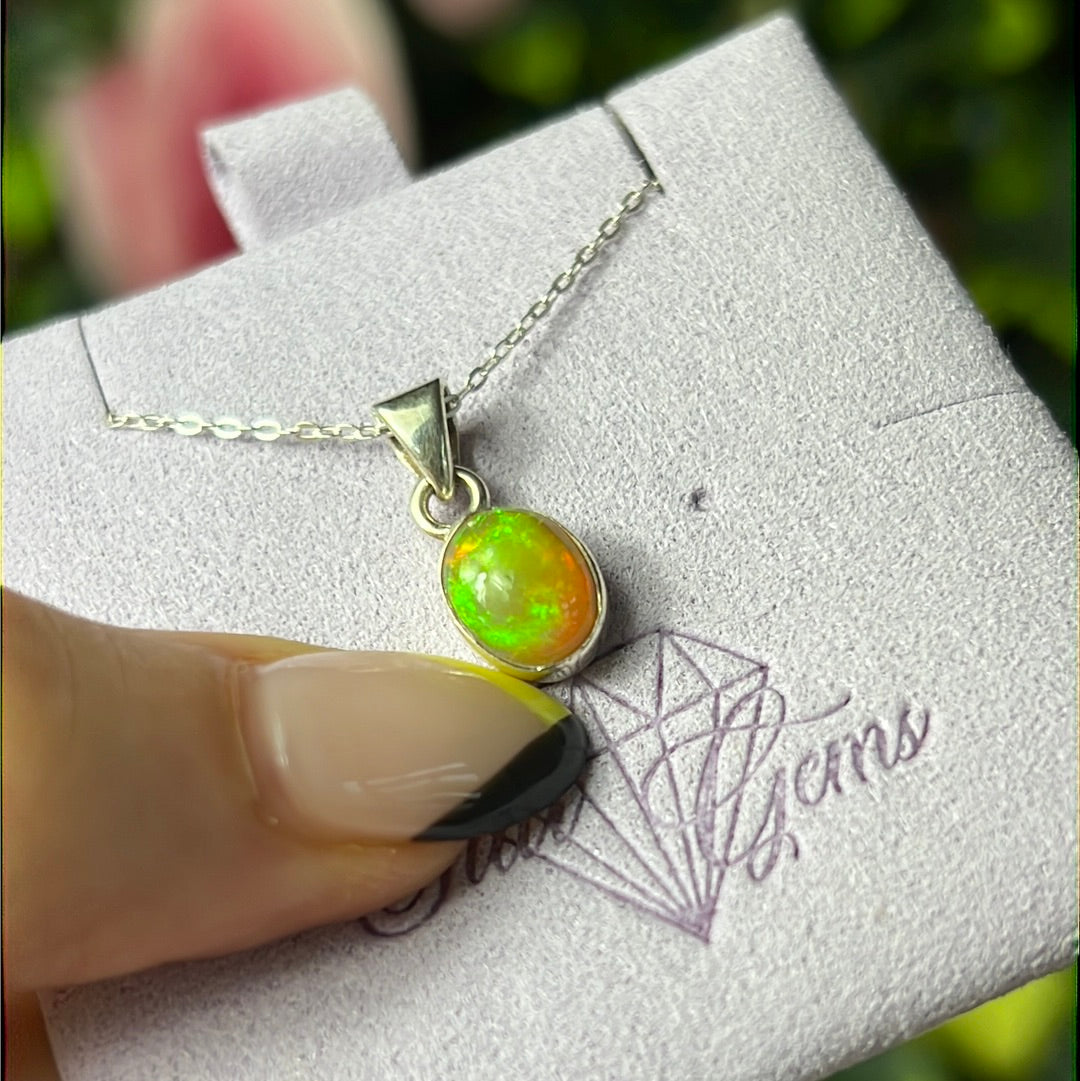 Ethiopian Opal 925 Sterling Pendant