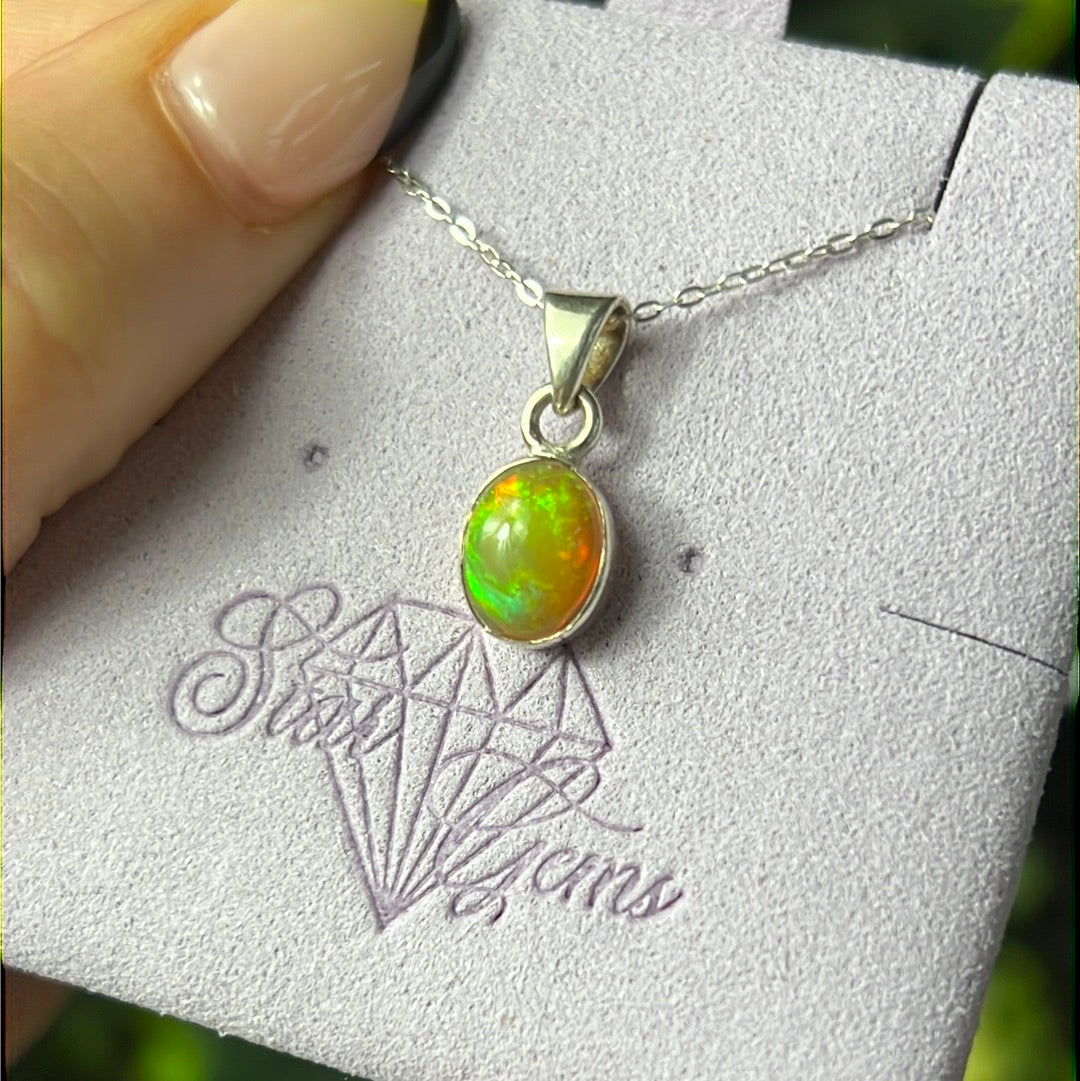 Ethiopian Opal 925 Sterling Pendant