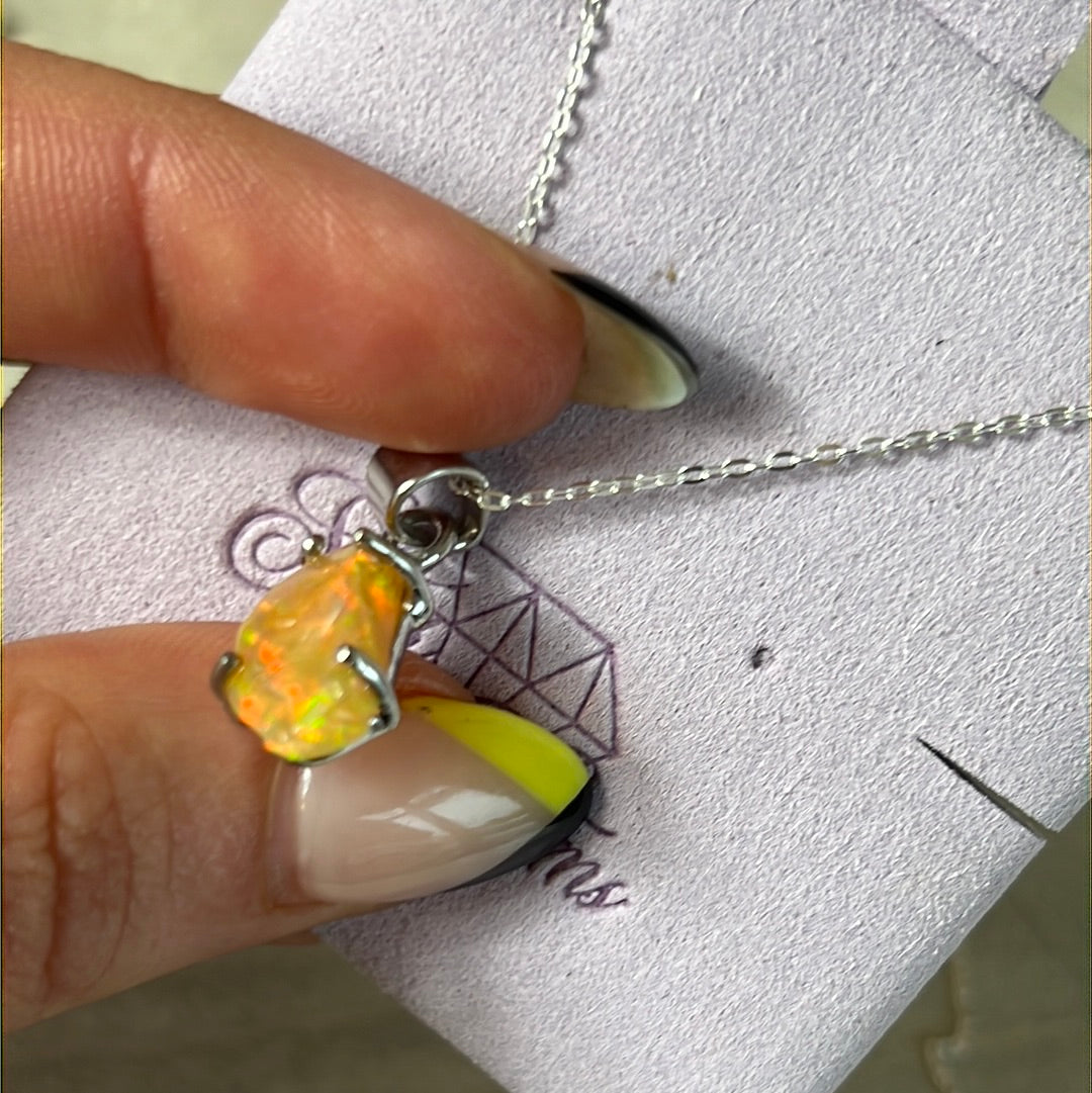 Ethiopian Opal 925 Sterling Pendant
