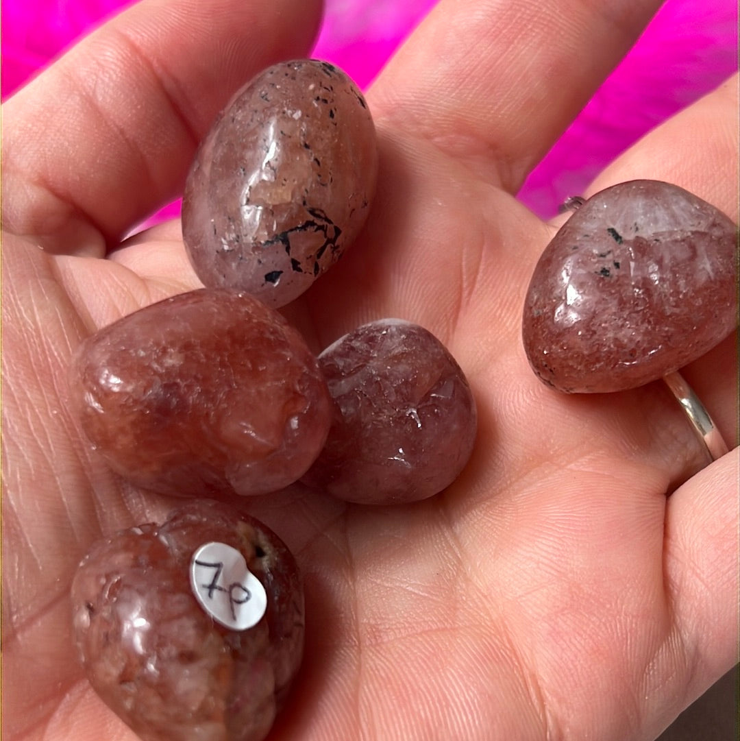 Pink Amethyst small Polished Tumble Tumblestone