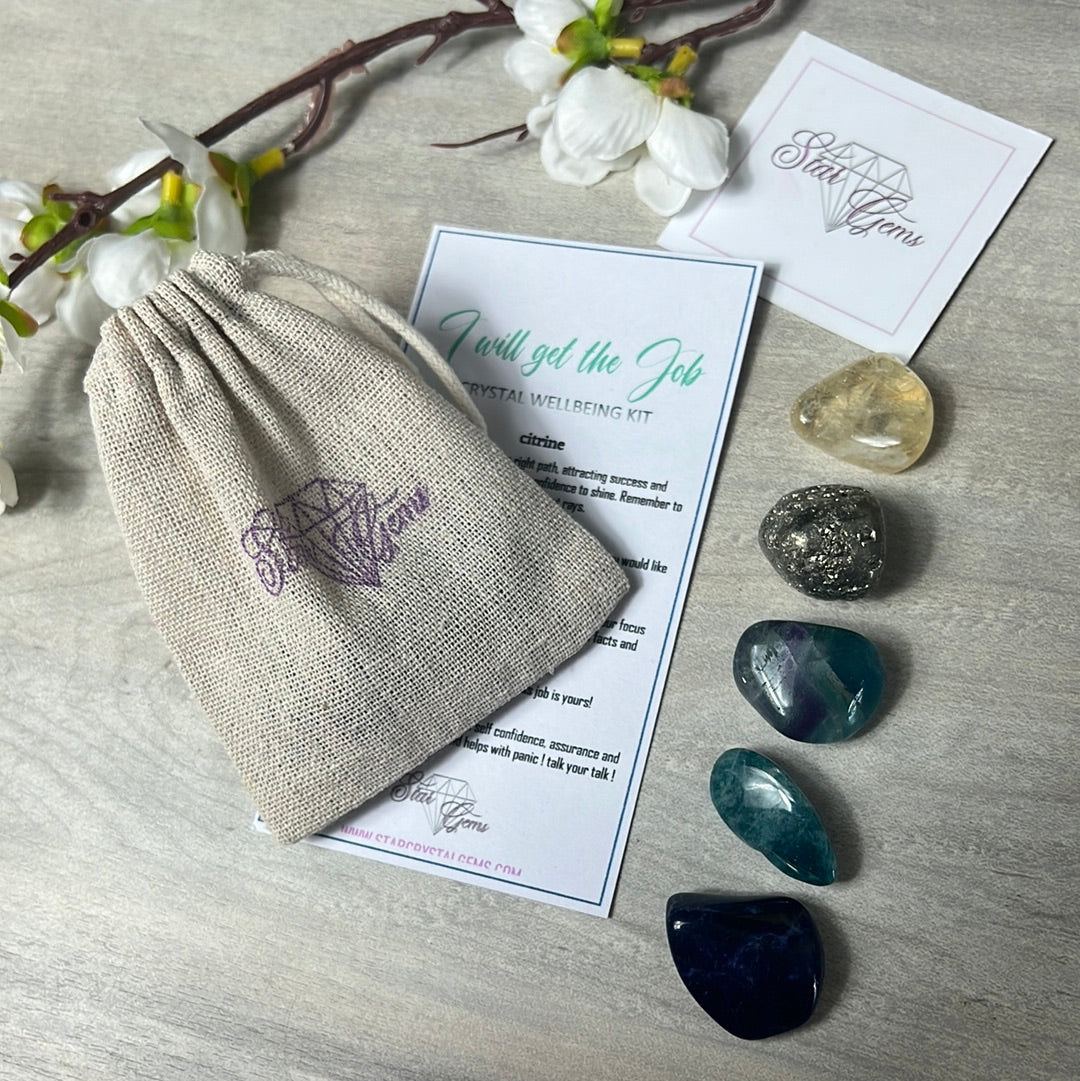 Starcrystalgems - I will get the Job - job interview good luck Tumblestone Kit