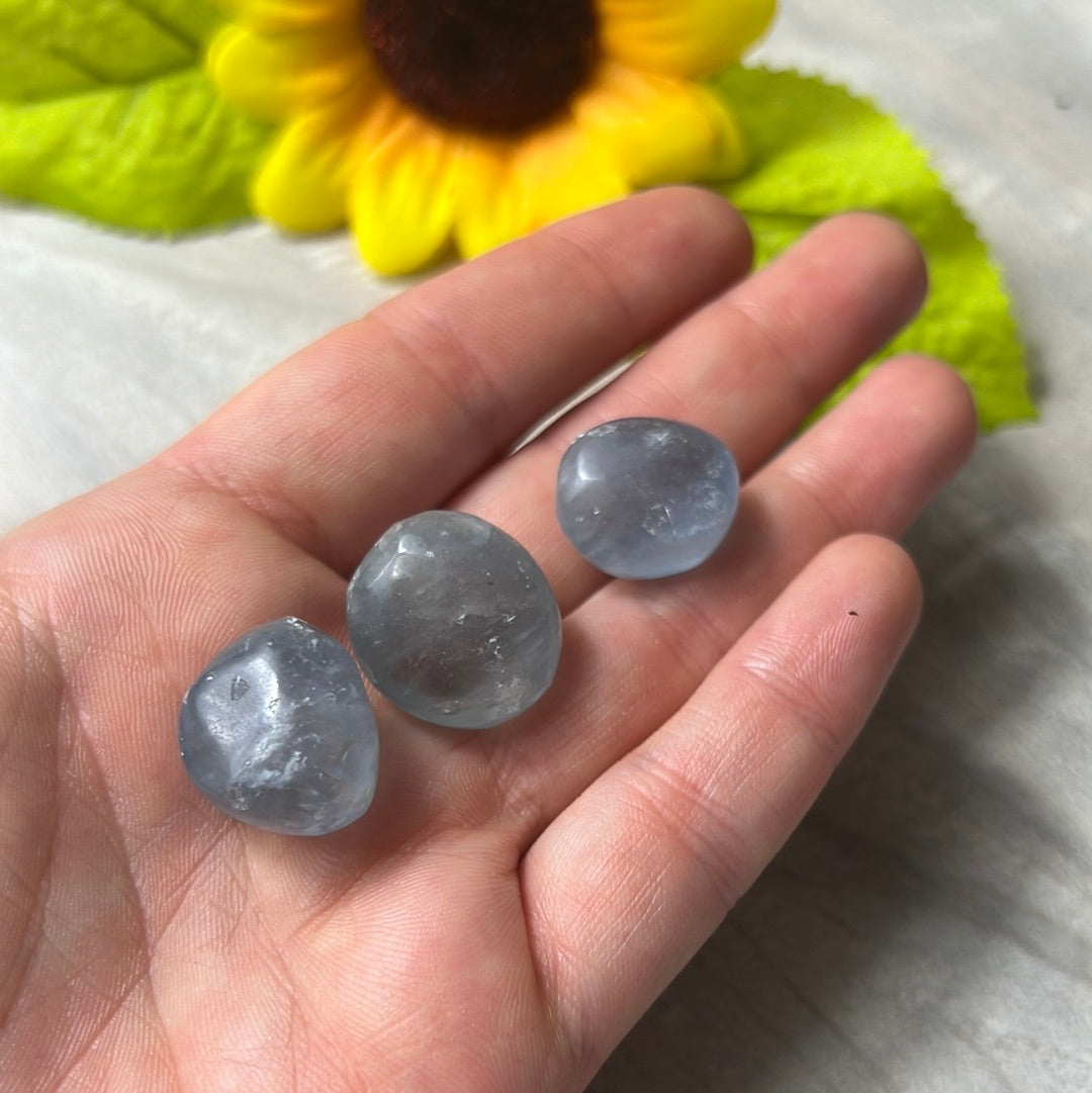 Celestite tumble tumblestone - rare