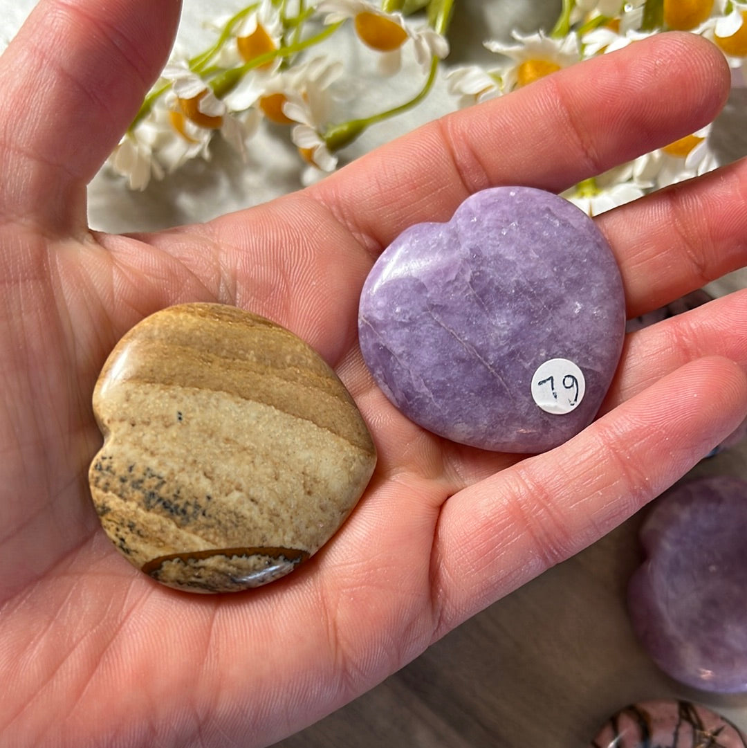 Heart - Worry Palm Stone