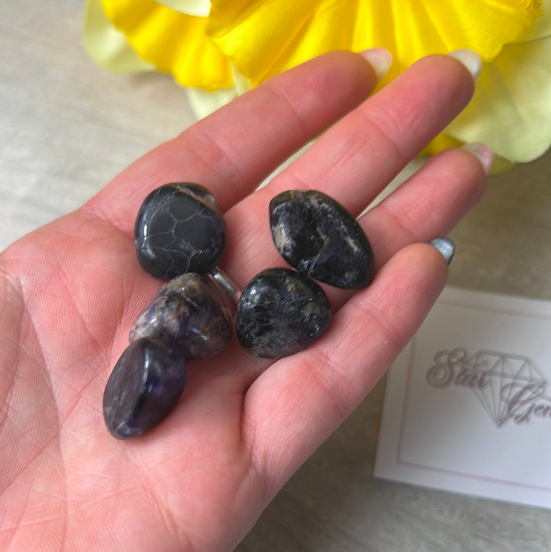 UK Blue John Fluorite Tumble Tumblestone