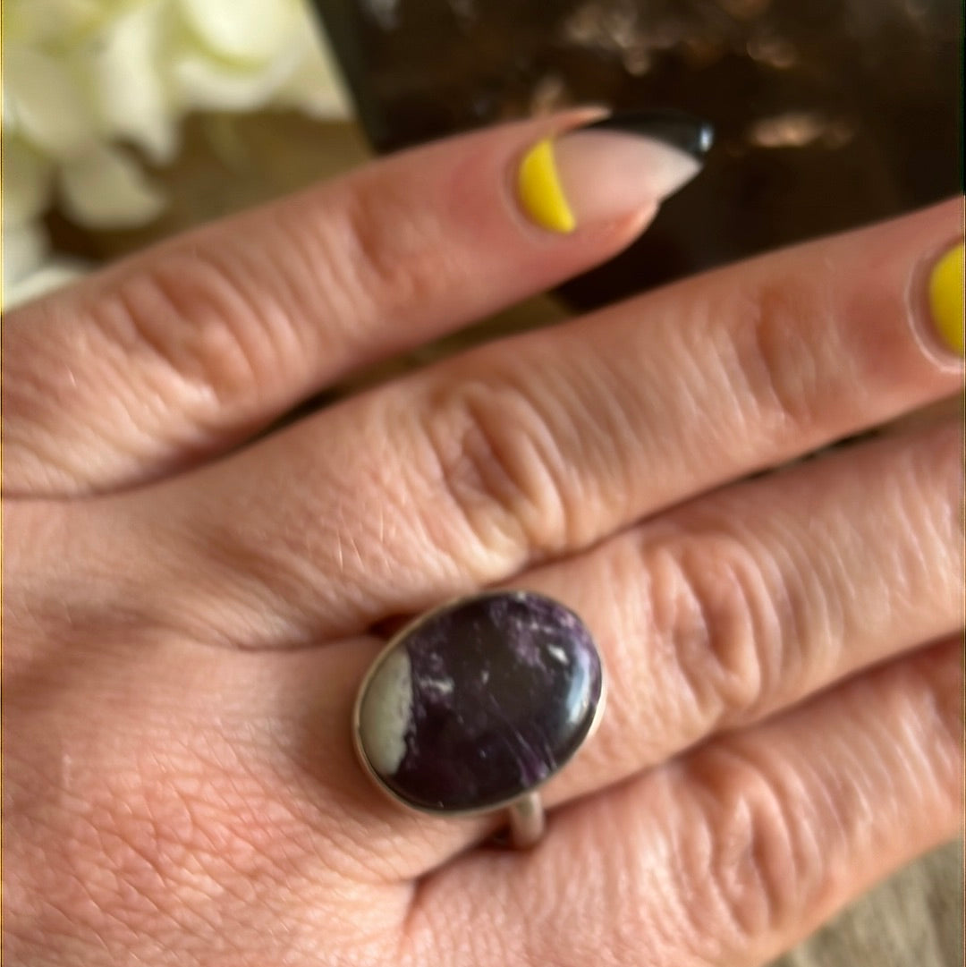 Kammererite 925 Sterling Silver Ring - O 1/2