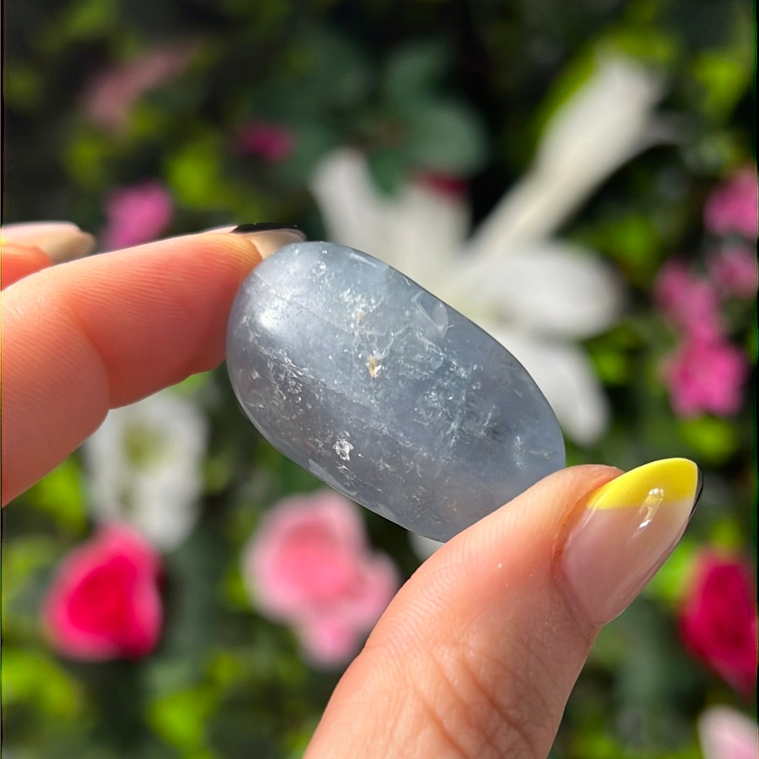 Celestite tumble tumblestone - rare