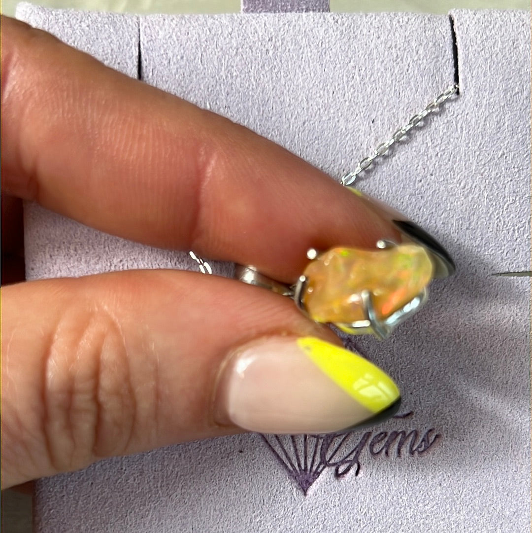 Ethiopian Opal 925 Sterling Pendant