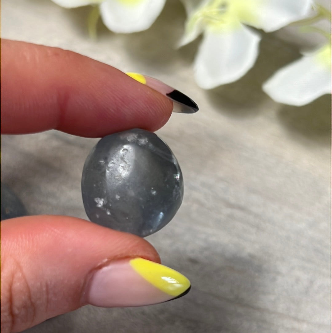 Celestite tumble tumblestone - rare
