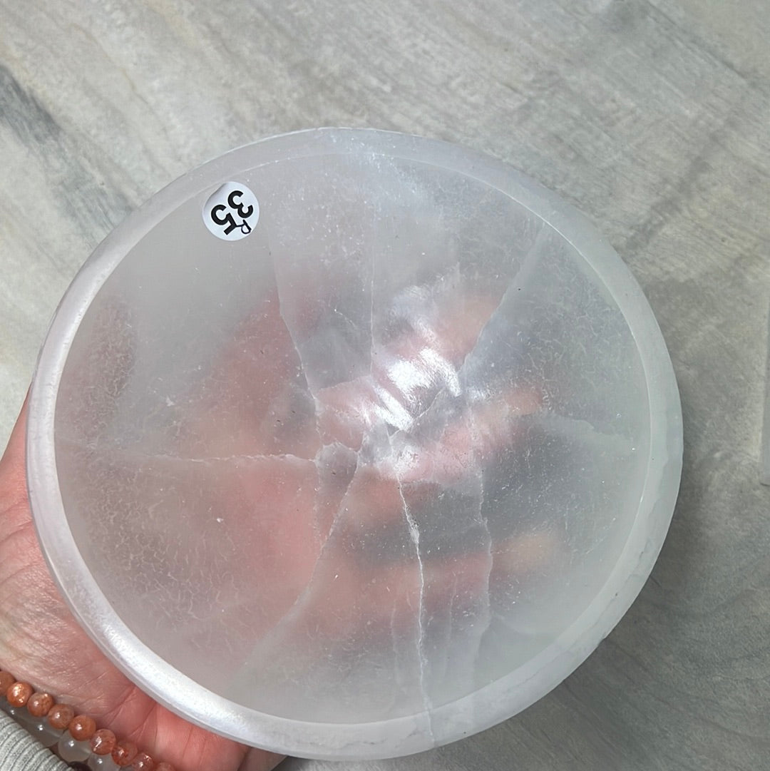 XL Round Selenite Charge Charging Bowl