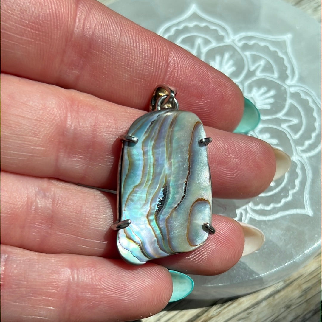 Paua Shell 925 Sterling Pendant