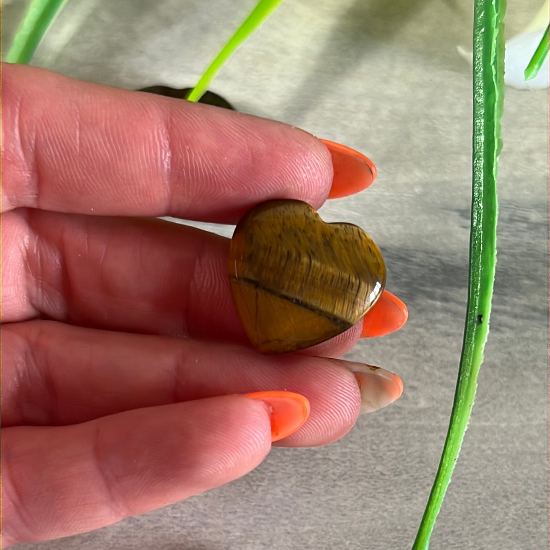 Tigers Eye Mini Heart