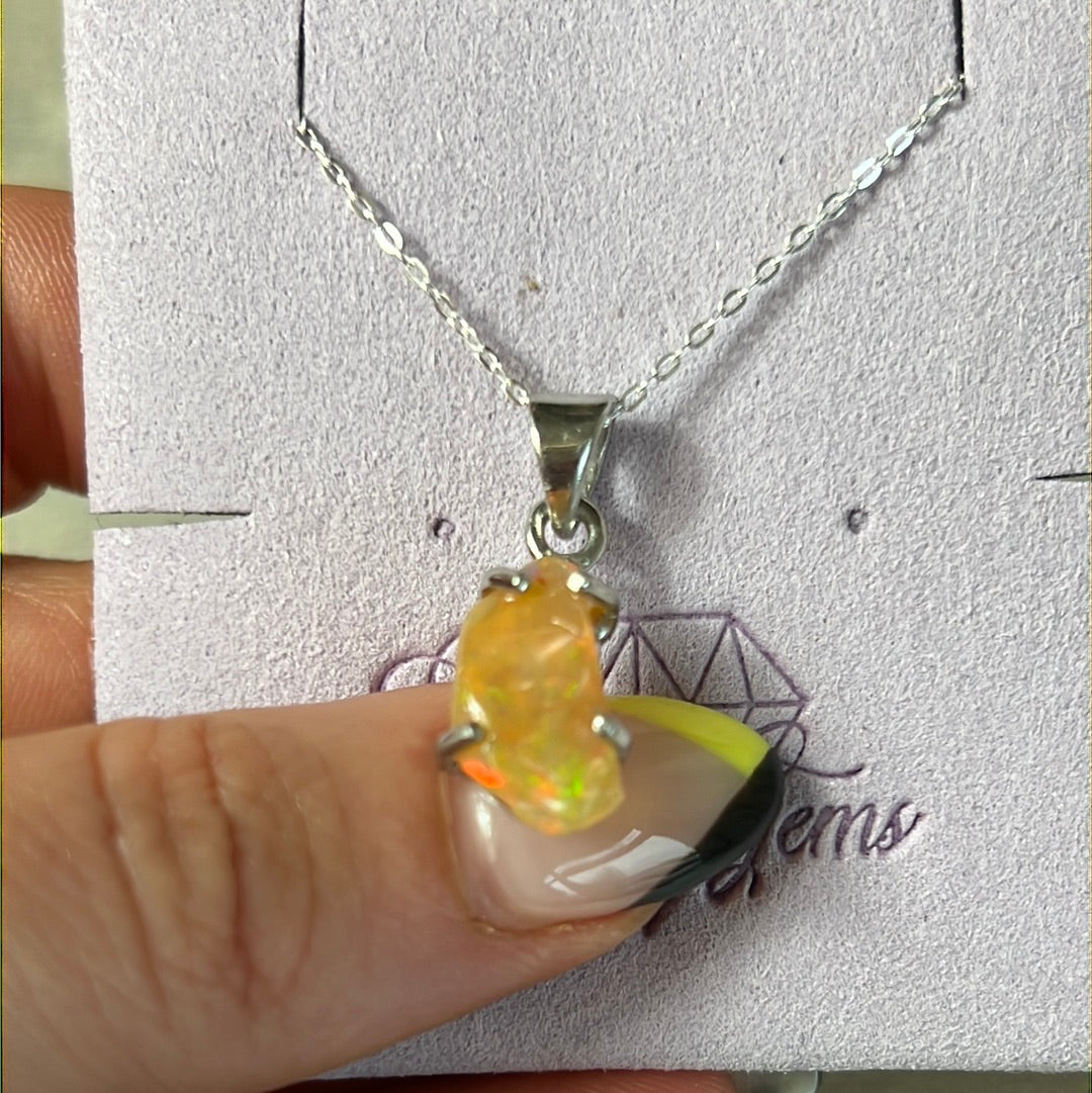 Ethiopian Opal 925 Sterling Pendant