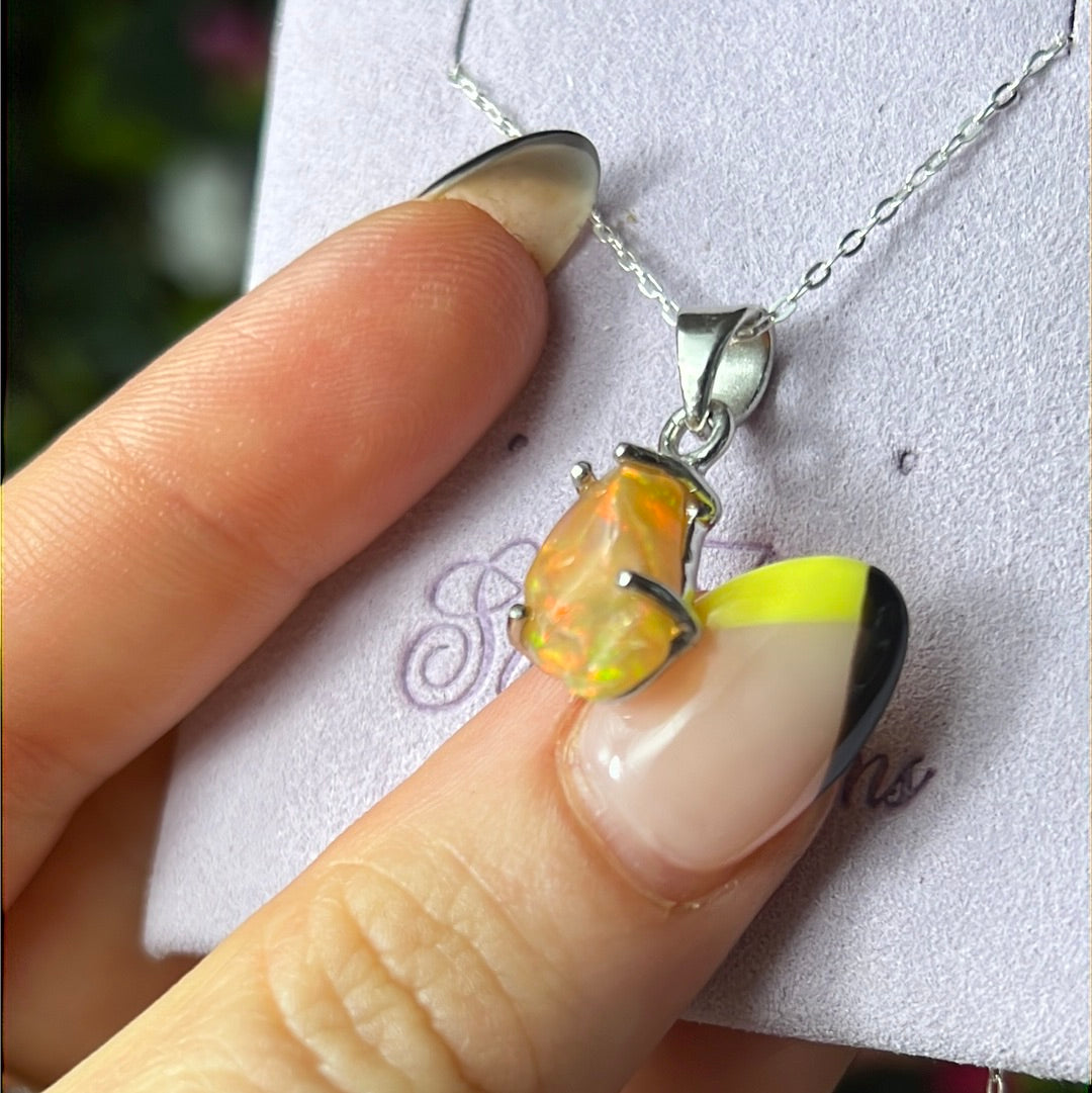 Ethiopian Opal 925 Sterling Pendant