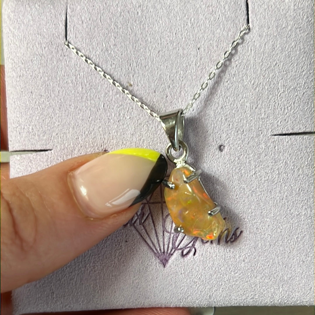 Ethiopian Opal 925 Sterling Pendant
