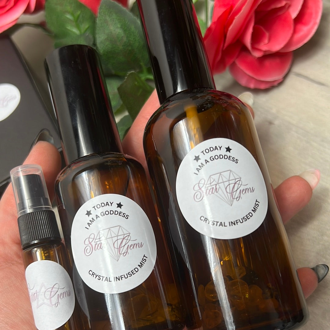 StarCrystalGems - TODAY I am a Goddess - Natural Crystal Infused Mist - Japanese Blossom Spray