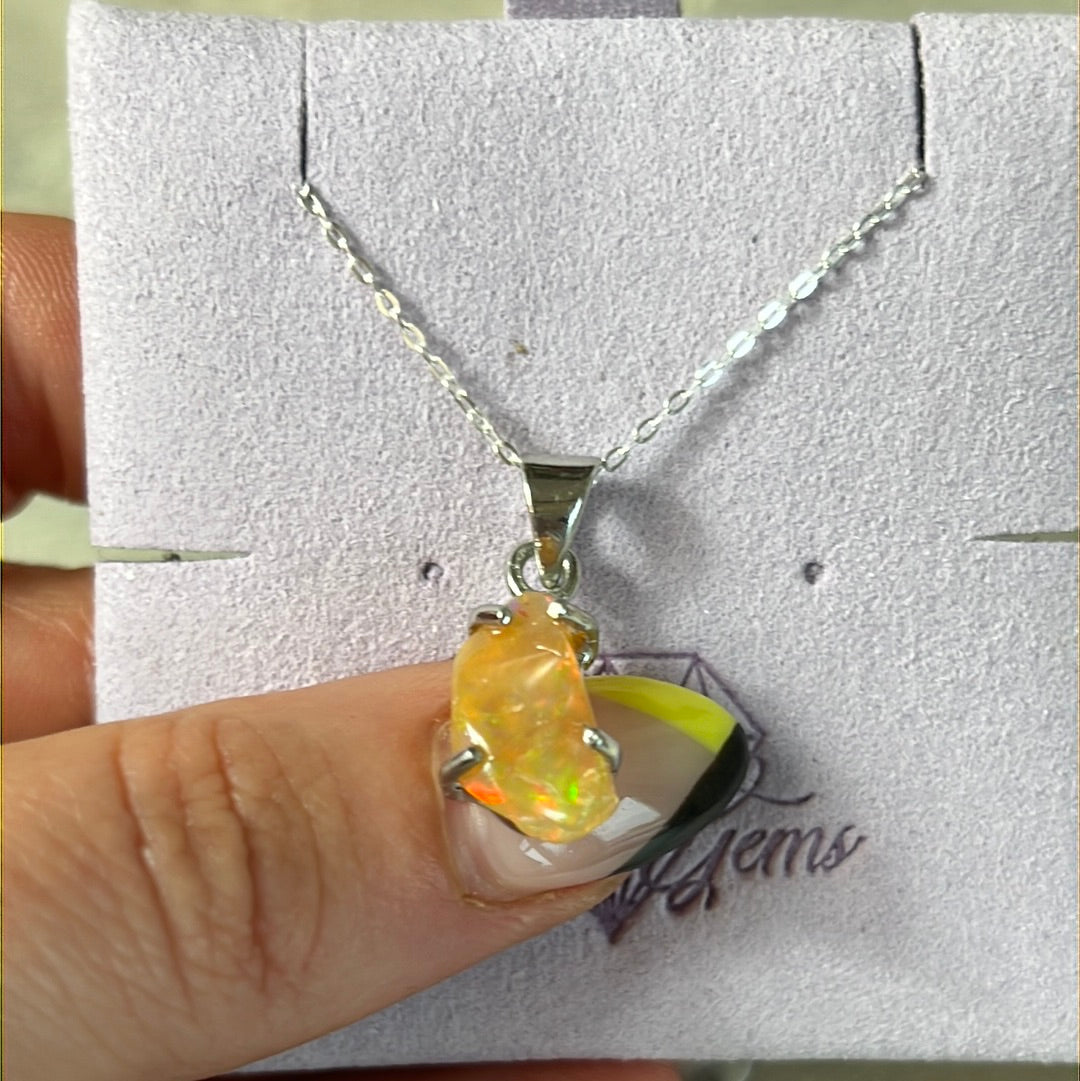 Ethiopian Opal 925 Sterling Pendant