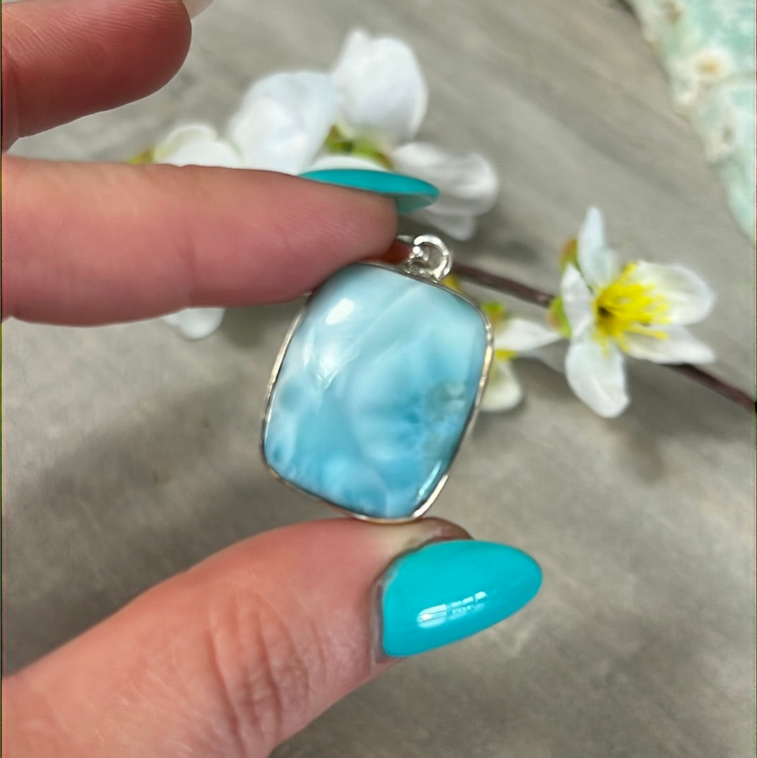Larimar 925 Sterling Pendant