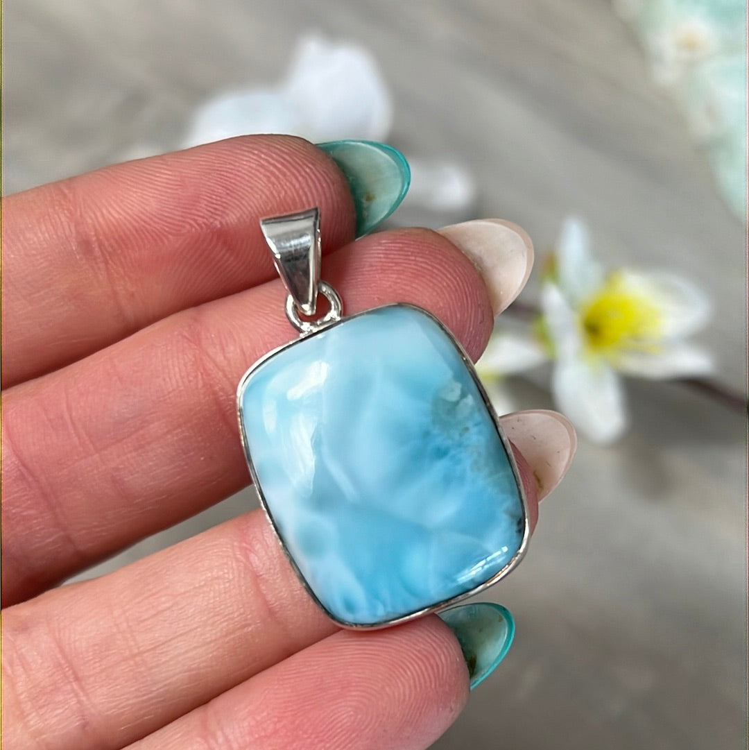 Larimar 925 Sterling Pendant