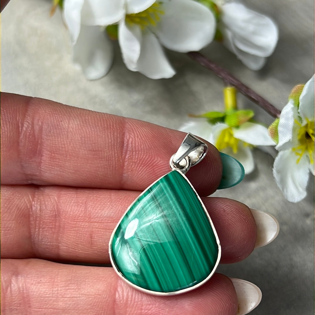 Malachite 925 Sterling Silver Pendant