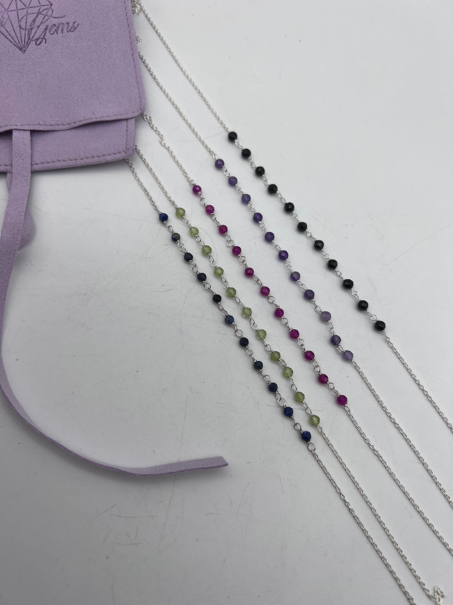 Crystal Twist Anklet - 925 Sterling Silver