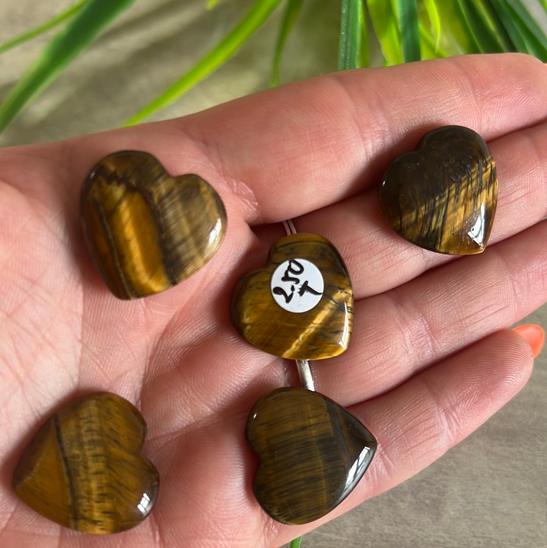 Tigers Eye Mini Heart