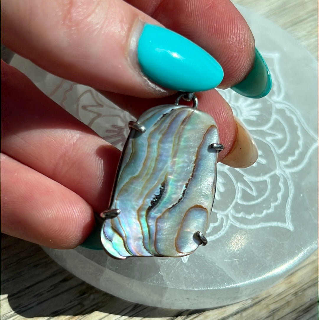 Paua Shell 925 Sterling Pendant
