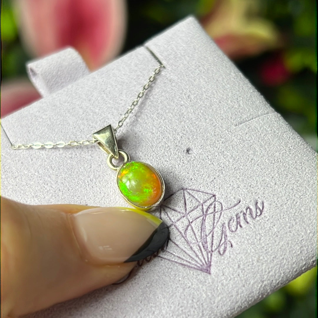 Ethiopian Opal 925 Sterling Pendant